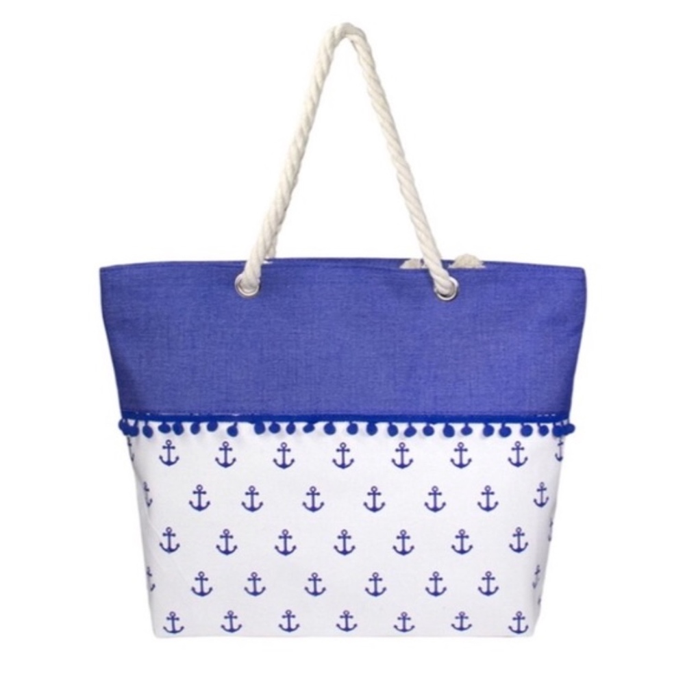Anchor Pom Pom // Sail to Sea Totes - Picture 2 of 8
